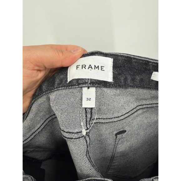 Frame LE CROP MINI BOOT MID-RISE BOOT CUT silver metallic NWT Sz 32 - Picture 11 of 11